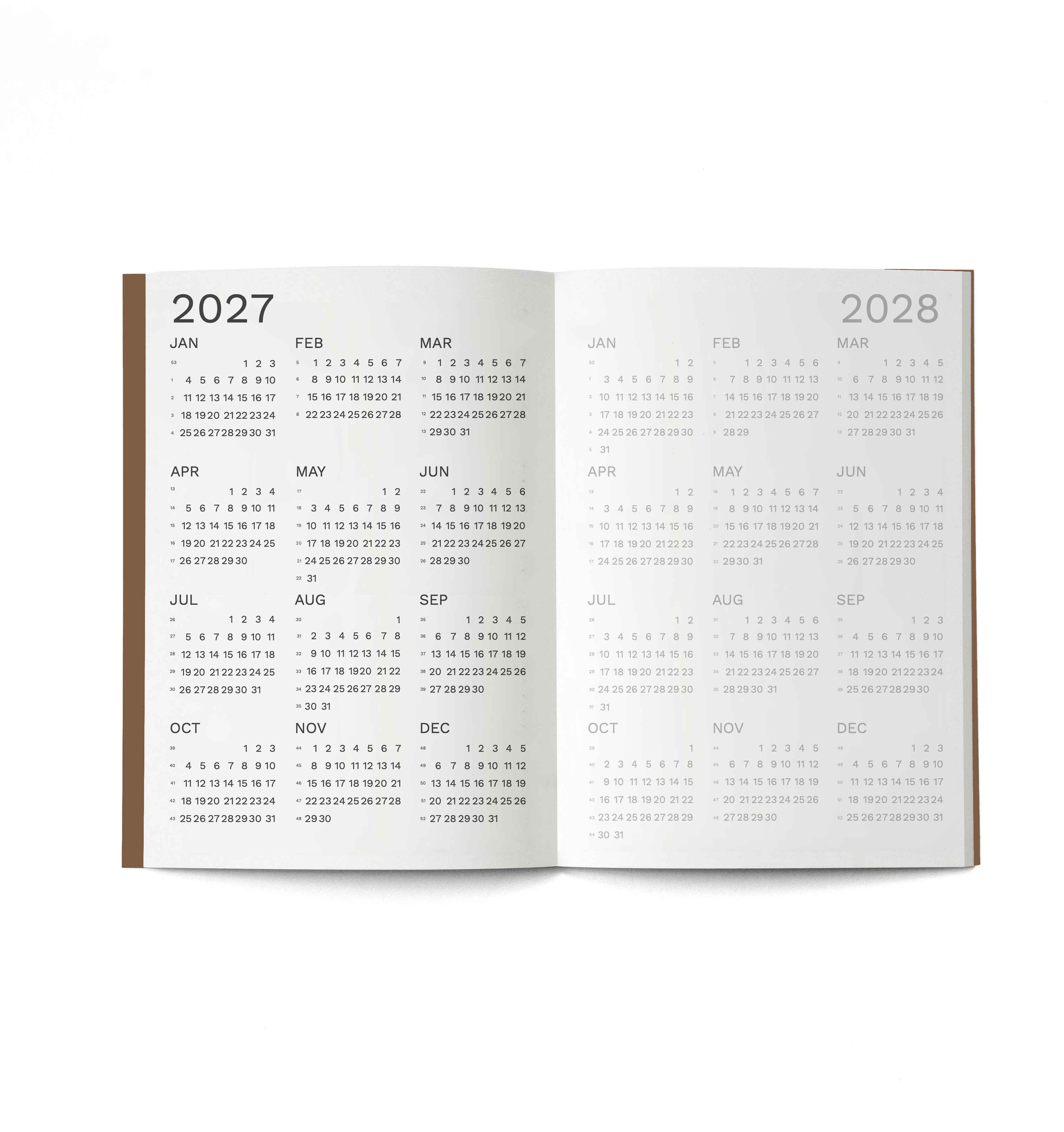 2027 Big Monthly Planner PLUS by Octàgon Design. 2027 and 2028 calendars.