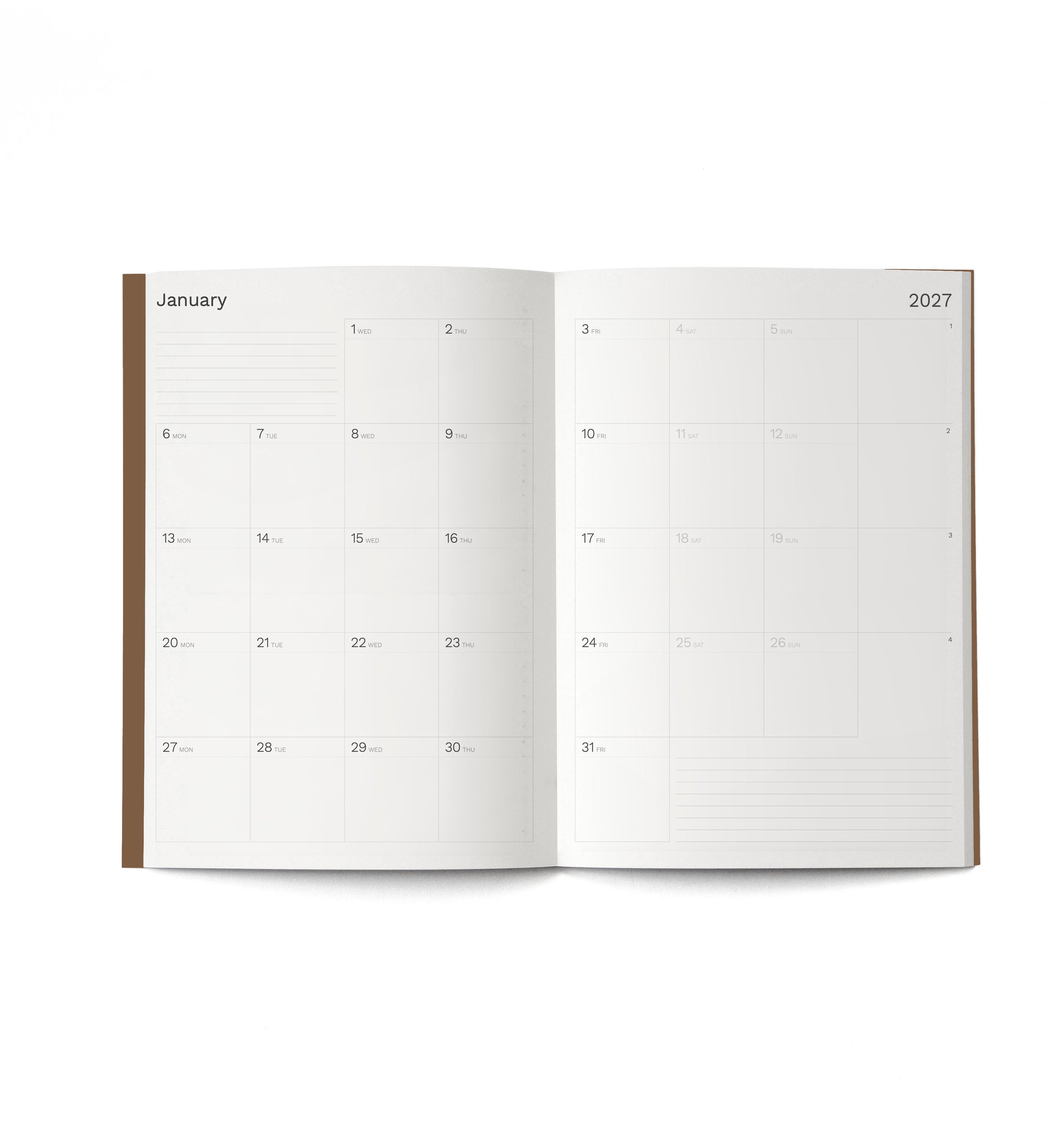 2027 Big Monthly Planner PLUS by Octàgon Design. Monthly template.