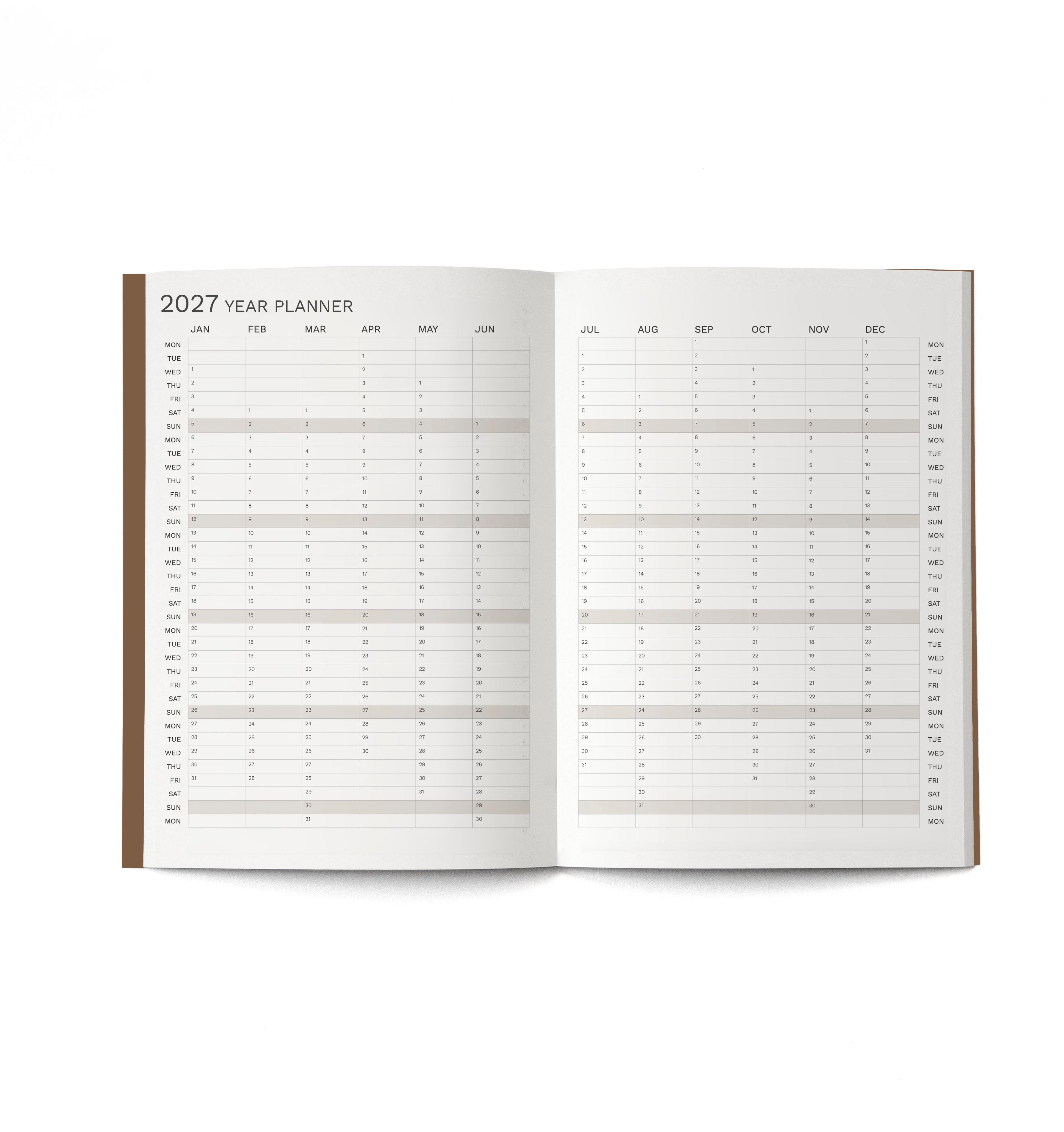 2027 Big Monthly Planner PLUS by Octàgon Design. 2027 Year Planner.
