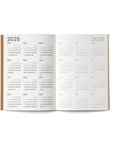 Octàgon Design, 2025 Small monthly planner plus A5 size, 2025 and 2026 calendars.