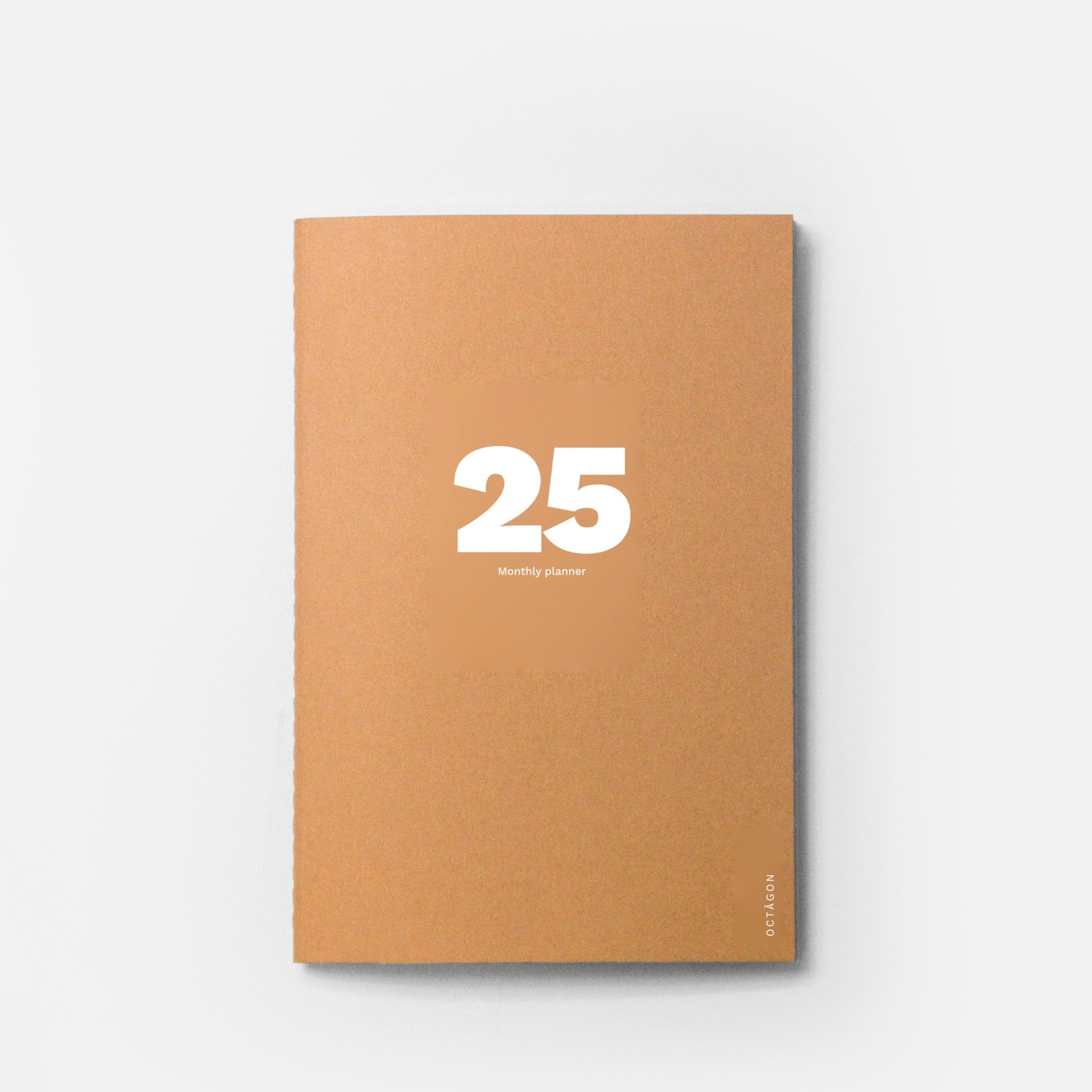 Octàgon Design, 2025 Small monthly planner plus A5 size, front cover.