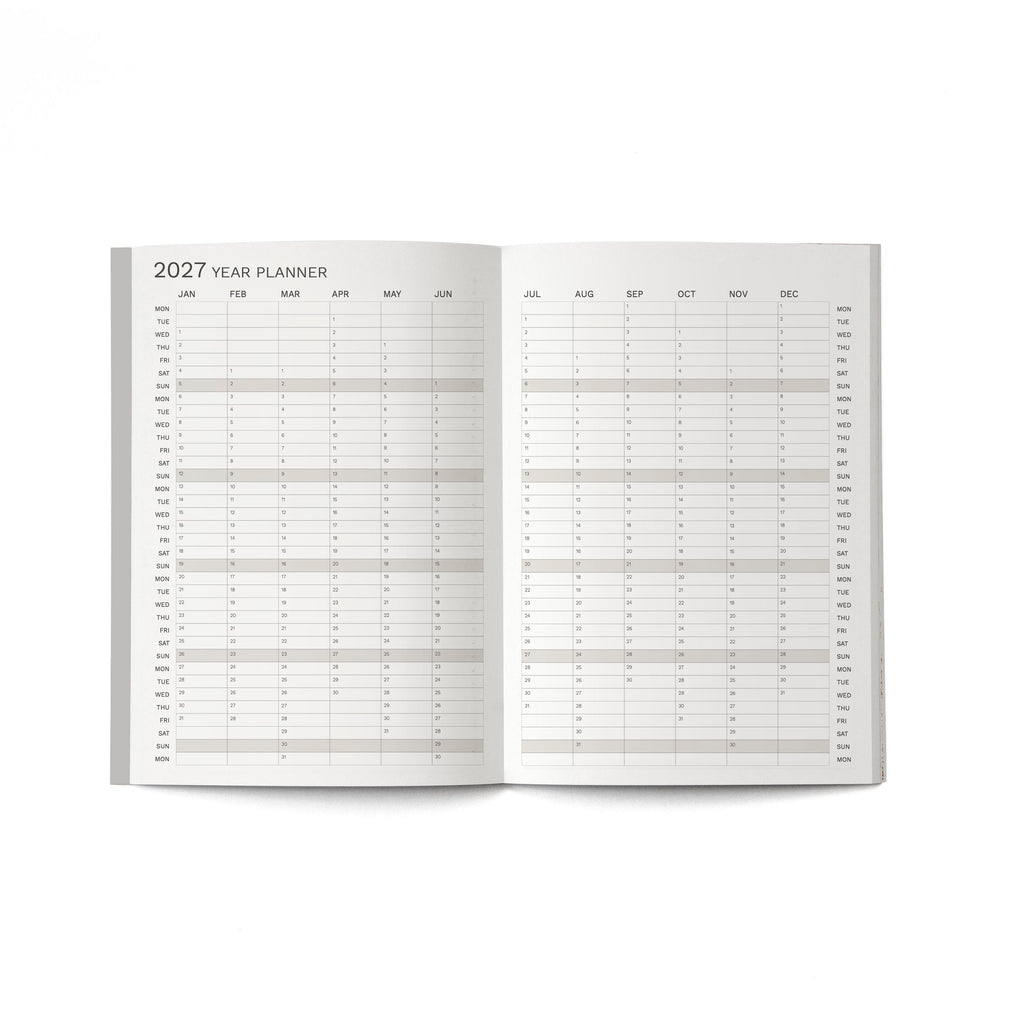 2027 Small Monthly Planner PLUS · Cobblestone · Similar A5 Size