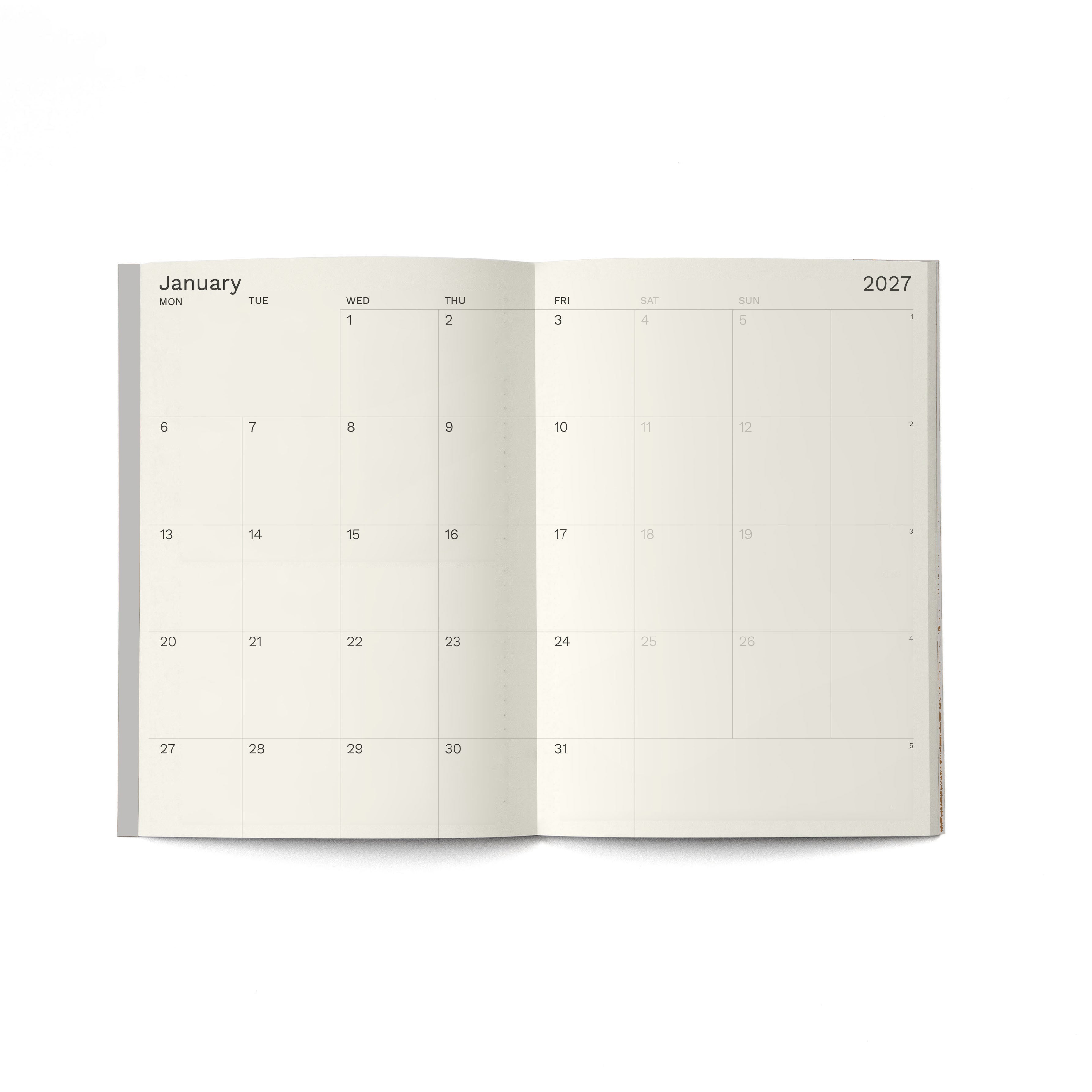 2027 Small Monthly Planner PLUS in by Octàgon Design. Monthly template.