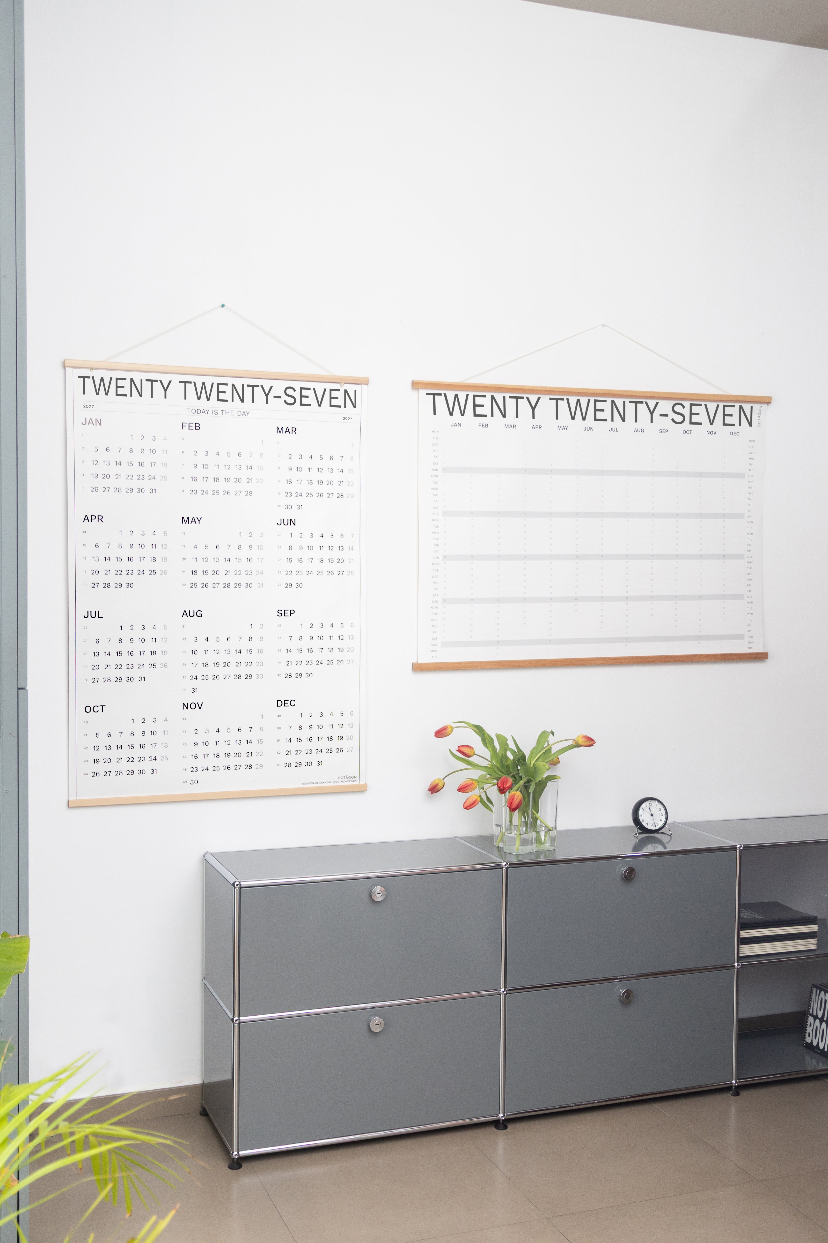 2027 Year Plan and 2027 Wall calendar by Octàgon Design. Office atmosphere.