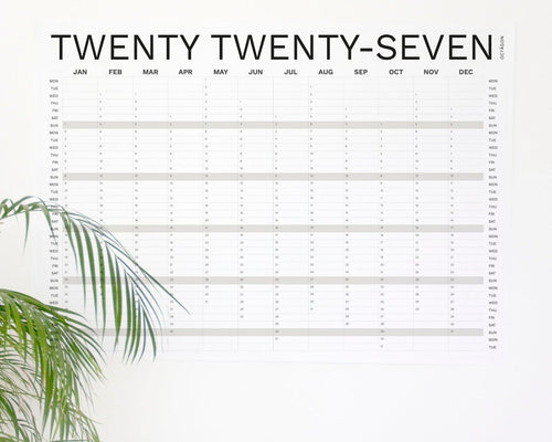 2027 Year Plan, wall calendar by Octàgon Design. 