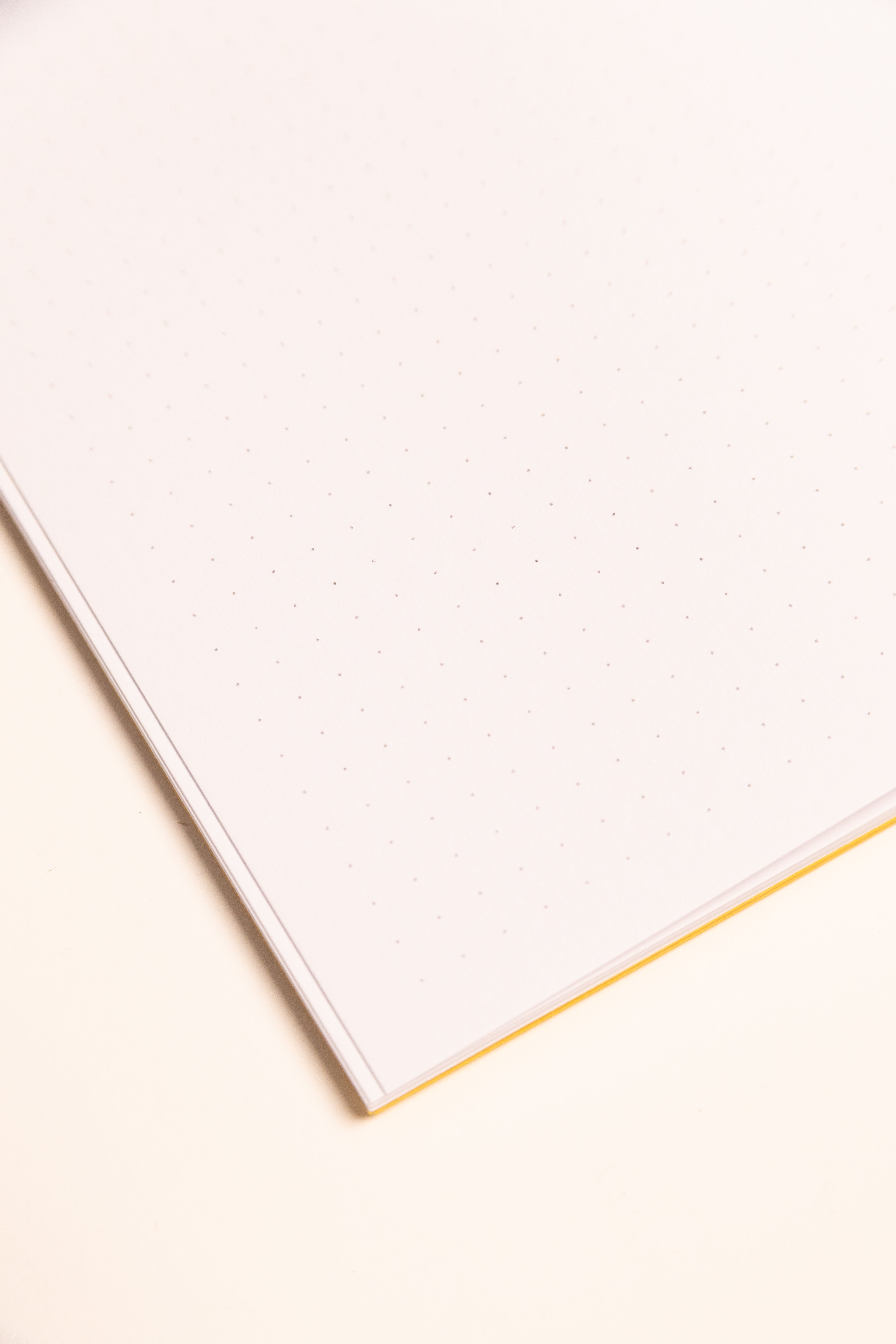 Open Spine Notebook 13,5x20 cm (80 pages) · Dotted. Lay-flat opened notebook. Indian Yellow color.