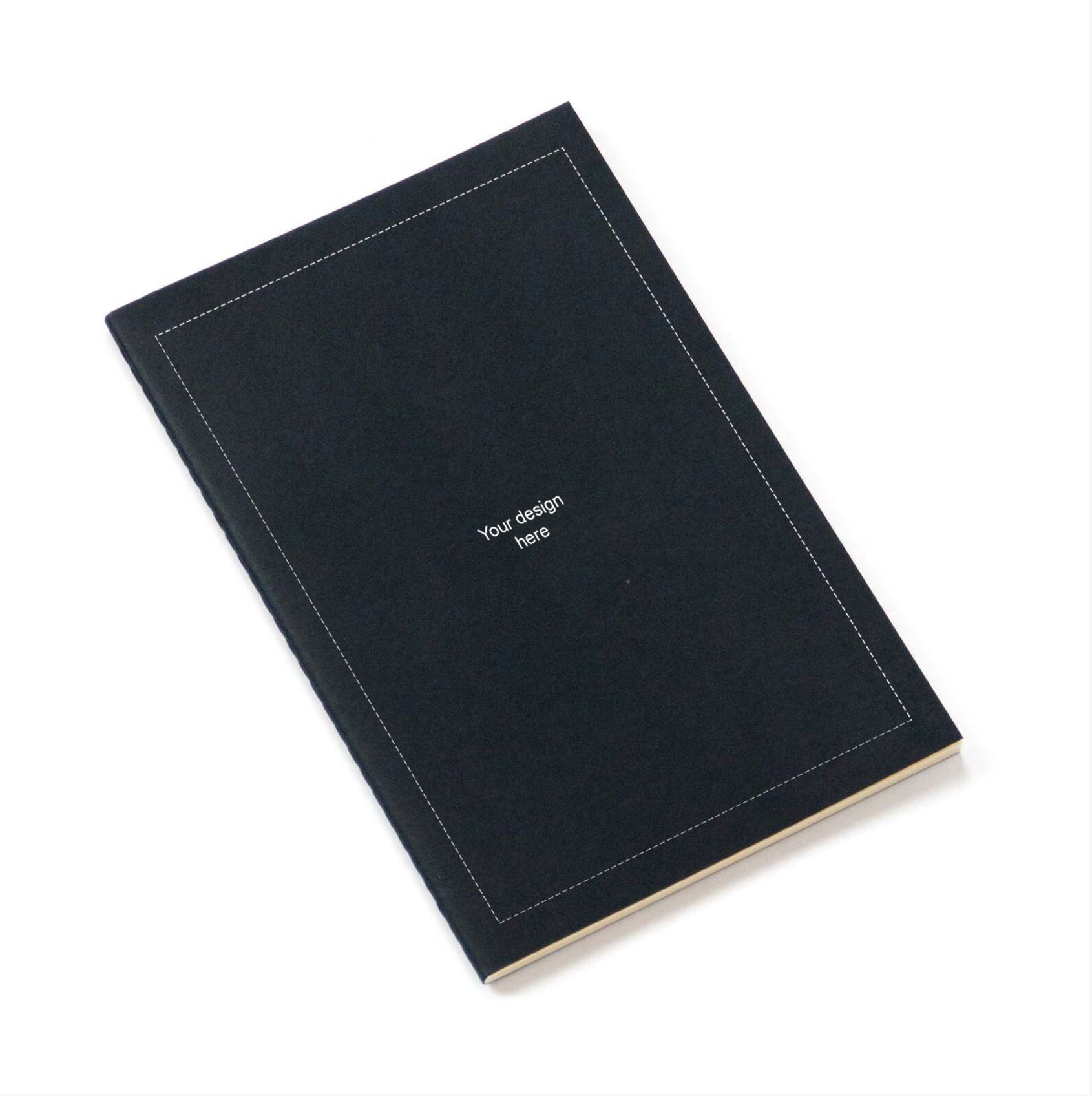 Standard Threaded Notebook CUSTOM · Notebook · Black · Thread sewn · 80 pages · A4 – OCTÀGON DESIGN