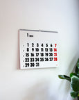 OCTÀGON DESIGN | 2024 Vinçon Wall Calendar | Red and black typography, January template.