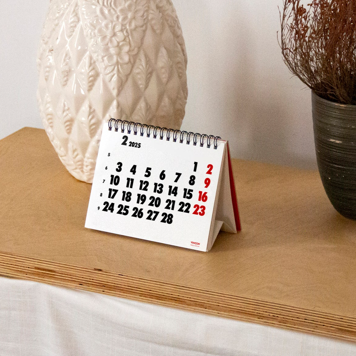 2025 Vinçon Desk Calendar from Octàgon Design. Lifestyle.