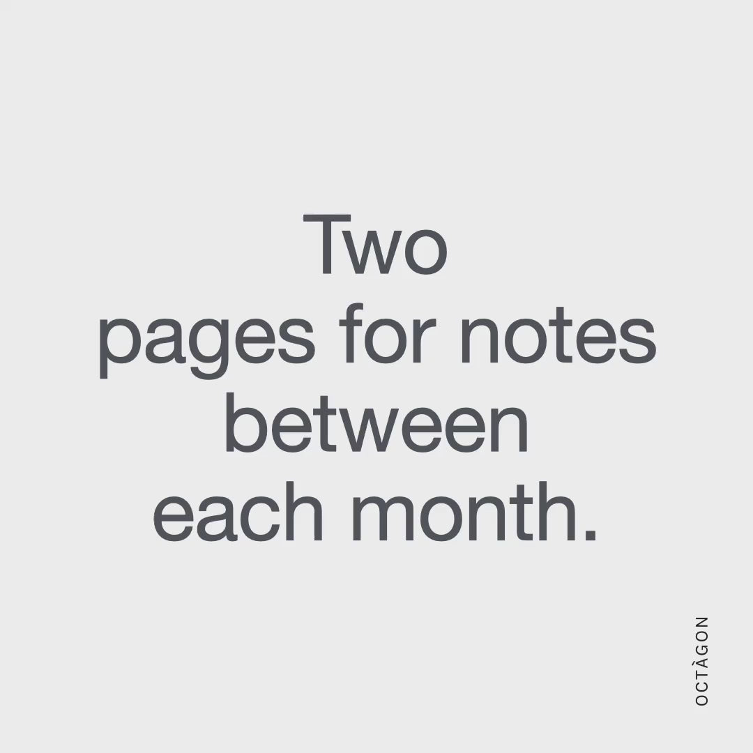 Video of the inside pages of the Octàgon Design Small Monthly Planner PLUS