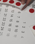 Transparent and red Magic Date Markers from Octàgon Design