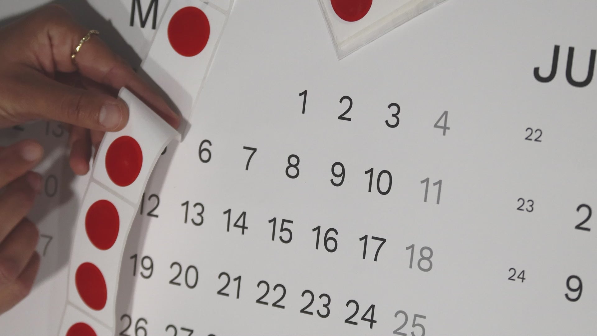 Transparent and red Magic Date Markers from Octàgon Design