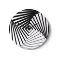 "Pop Art" wall clock. White and black base, clock hands black colour.