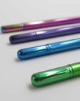 OCTÀGON DESIGN | "Drop pen" collection. Blue, purple, green and rainbow pen colors.