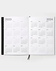 OCTÀGON DESIGN, Open "Sep23 to Aug24" Academic weekly planner. 2023 and 2024 calendars.