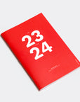 OCTÀGON DESIGN | Sep23 to Aug24 Academic monthly planner, red color, white typography.