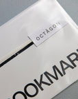 OCTÀGON DESIGN | Black Ribbon Bookmark | 2 ribbons. | Grey and black ribbon bookmarks. 