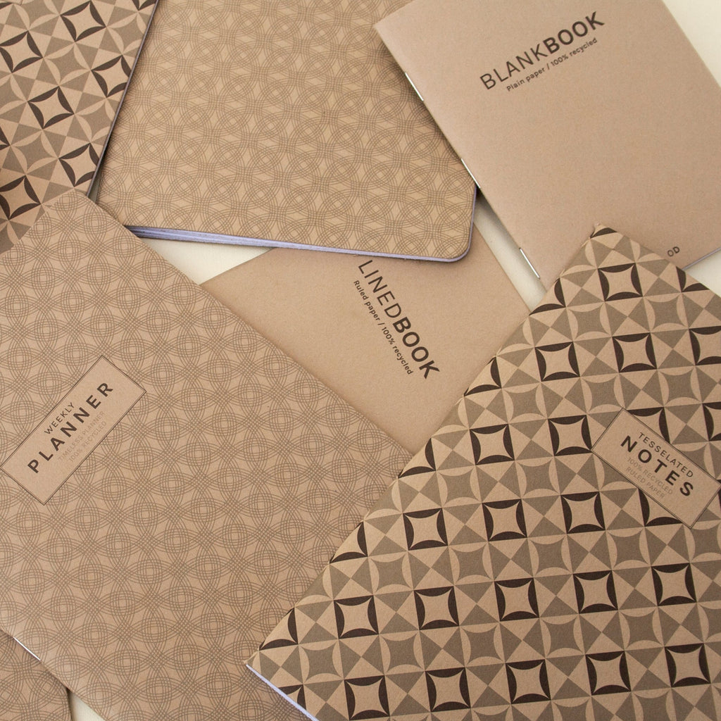 Recycled paper notebooks collection.| OCTÀGON DESIGN 
