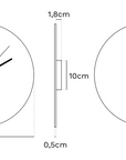 Drawing of the technical details of the "Countdown" wall clock.